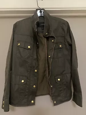 J CREW  Downtown Field Jacket Mossy Brown/Green Waxed Size Small • $45