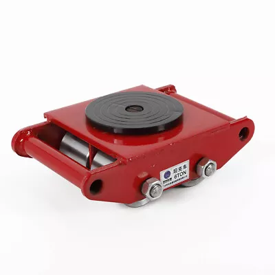 1 Pc RED 6 Tons Machinery Mover Dolly Skate Industrial Mover Machine Steel Wheel • $39.90