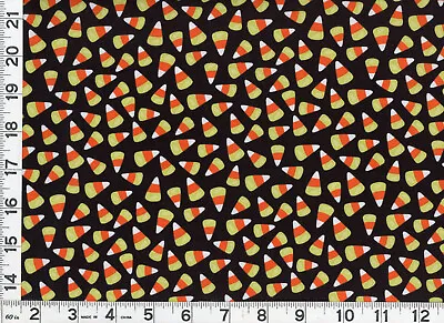 Yellow Red White Candy Corn Halloween Quilting Sewing Fabric By The Yard #503 • $5.36