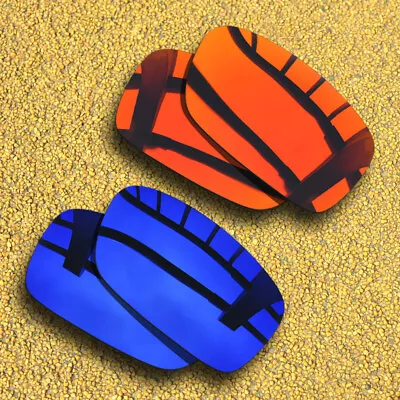 2 Pairs Polarized Lenses Replacement For-Oakley Crankcase-Orange Red&Violet Blue • $15.79