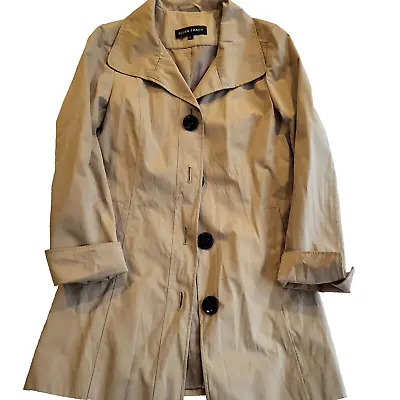Women's Trench Coat Tan Size S Ellen Tracy Knee Length • $9.95
