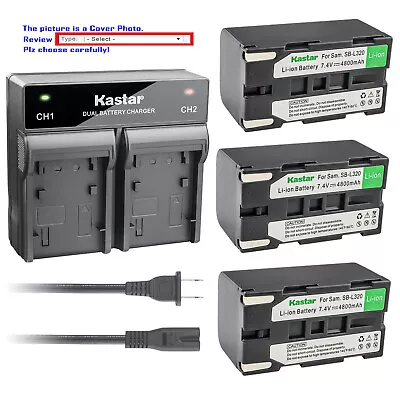 Kastar Battery Dual Rapid Charger For Samsung SB-L320 & Samsung SC-L650 SCL650 • $15.99