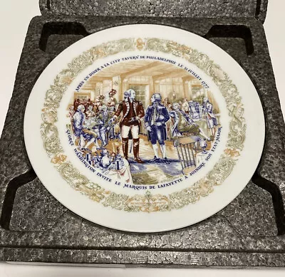 D’Arceau Limoges Lafayette Legacy Plate  1974 Lafayette And George Washington • $7.99