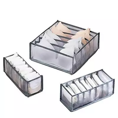 3 Set Underwear Organizer Foldable Bra Sock Underwear Drawer Organizer Storage B • $21.86