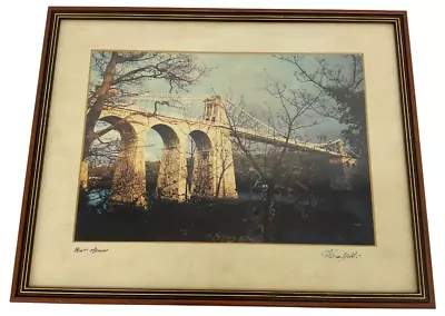 The Menai Suspension Bridge Pont Menai Framed Photograph Print Wales - I9 O633 • £5.95