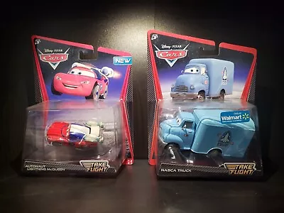 Disney Pixar Cars Autonaut Lightning Mcqueen Nasca Truck Lot Of 2 Rare • $59.99