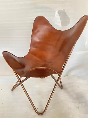 Vintage Lounge Accent Relax Retro BKF Arm Chair Classic Leather Butterfly Chair • $129.99