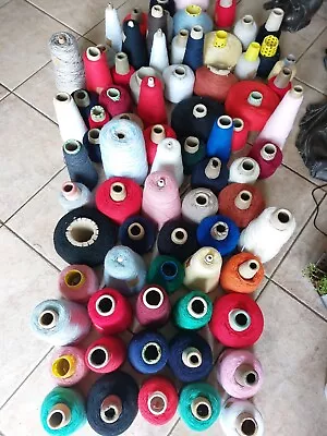 £28 • Buy Knitting Machine Wool Cones Mixed Lots 76  Cones And Colours