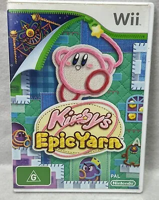 Kirby’s Epic Yarn - Nintendo Wii - Manual - Tested & Works • $74.40