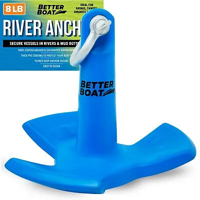 River Anchor 8lb Boat Anchor Mushroom Anchor 8 Lb Coated Row Boat Kayak Jon • $47.99