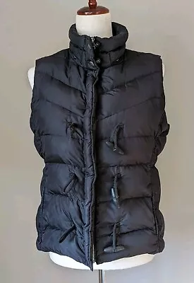 J. CREW Zip & Snap Toggle Buttons Down Insulated Black Puffer Vest Womens Size M • $19.97