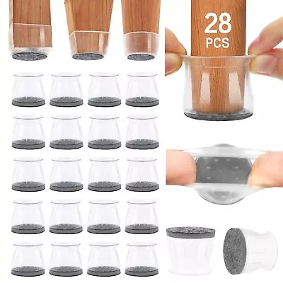 28 Pcs Silicone Floor ProtectorsFelt Furniture PadsChair Leg ProtectorsNon... • $13.86