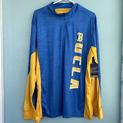 UCLA Bruins Colosseum NWT Activewear Blue/Yellow 1/4 Zip Jacket Men’s Size XL • $20