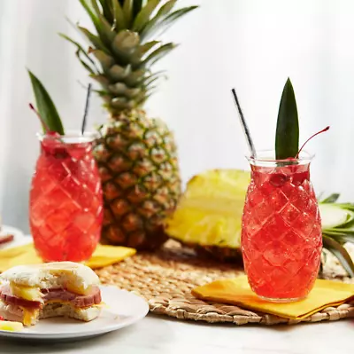 Tiki Pineapple Glasses 17-ounce Set Of 4 • $31.06