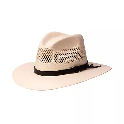 STETSON Unisex Digger Vented Shuntung Straw Natural Outdoor Summer Hat - Sizes • $49.99