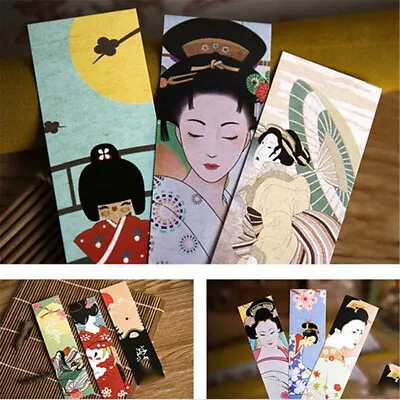 30pcs/lot Cute Paper Bookmark Vintage Japanese Style Book Marks For Kid Supplies • £5.19