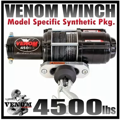 4500lb Venom Utv Winch 14-24 Polaris Rzr/rzr 4/general 900/1000/turbo Rxr Razor • $299.99