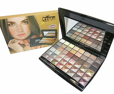 £7.99 • Buy Saffron 48 Colour NUDE Eye Shadow Palette Kit Gift Set Gold Silver Shimmer Matte