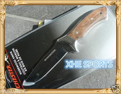 Winchester Full Tang RoseWood Drop Point Hunting Camping Knife 31-002707 Aussie • $39.50