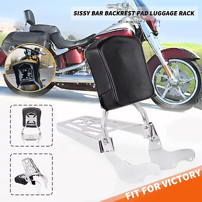 Motorcycle Rear Sissy Bar Backrest Luggage Rack For Victory Kingpin Vegas 8 Ball • $143.98