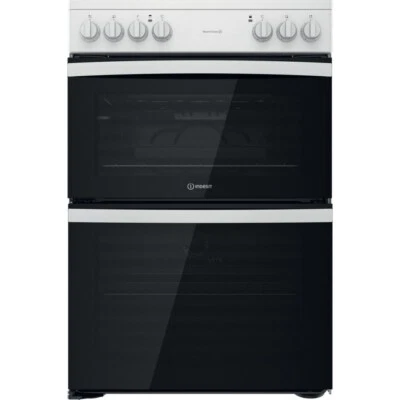 £379.99 • Buy Indesit ID67V9KMW 60cm Electric Cooker, Double Oven, Grill, & Ceramic Hob