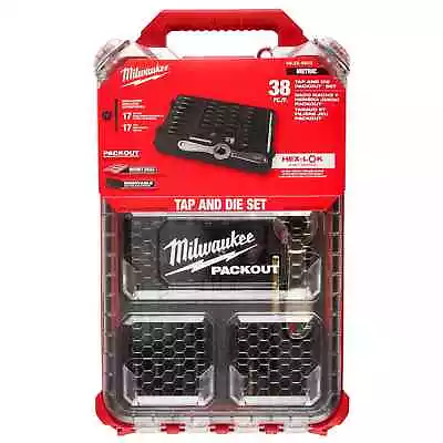 Milwaukee 49-22-5603 38PC Metric Tap & Die PACKOUT Set W/ Hex-LOK 2-in-1 Handle • $160.99