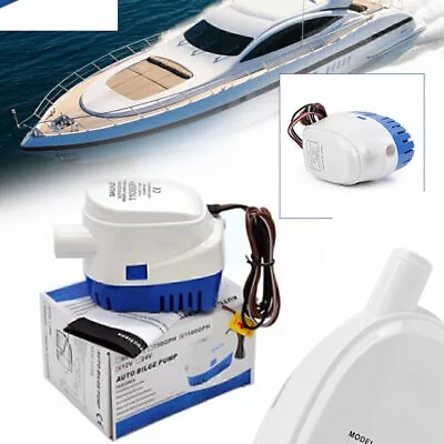 1100GPH Boat 24V Marine Automatic Submersible Bilge Auto Water Pump Float Switch • $38.17