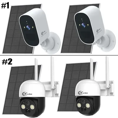 2Packs XVIM 4MP Wireless Solar Camera Wi-Fi Solar Power Security Camera System • $75.99