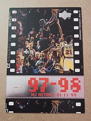 Michael Jordan 1999 Upper Deck Oversized Scoring Champion Retirement Card #13 • $7