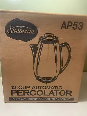 Vintage Sunbeam 12 Cup Automatic Percolator Model AP-53 USA Made • $12