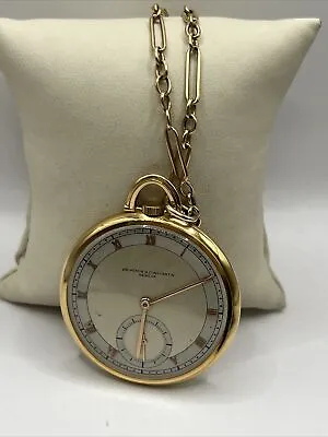 Swiss Vacheron Constantin Pocket Watch 18K Yellow Gold With Chain • $5200