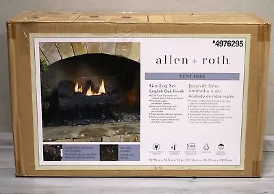 Allen + Roth Vented Gas Fireplace Log Set 4976295   NEW OPEN BOX • $149.99