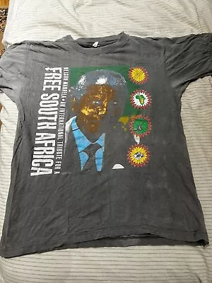 Vintage 1990s Nelson Mandela - Official Concert T-Shirt L *PRICE DROP* • $105.68