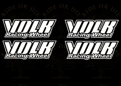 Volk Racing Wheels Rim Vinyl Decal Sticker Set Of 4 - Multi Sizes - Multi Colors • $15