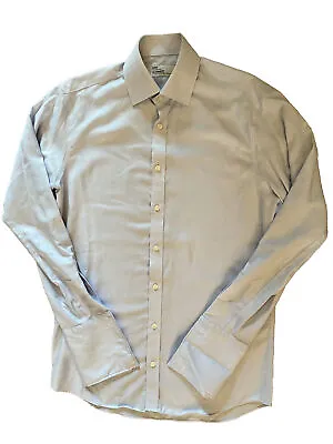 M&S Tailoring Ultimate Pure Cotton Non Iron Smart Light Blue Shirt 14.5” 37cm • £4