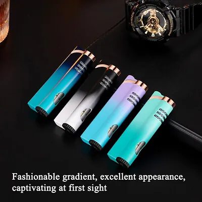 Mini Adjustable Butane Jet Flame Lighter Metal Lighters For Women Men Kitchens • $8.99