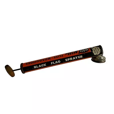 Black Flag Sprayer Vintage Glass & Metal • $19.95