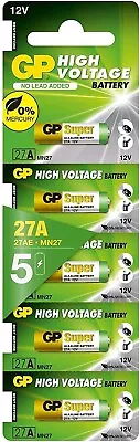 5x GP 27A MN27 A27 27A  G27A L828 12V Alkaline Battery Garage Door Remote 07/25 • $9.99