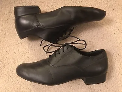 Mens Sansha Mariano 13 Black Leather Lace Up Ballroom Dance Shoes Sz 10.5 • $38.25