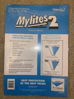 50 Mylites 2 Mil Mylar Large Standard Comic Book Magazine Bags Sleeves 900M2 Cm • $37.95