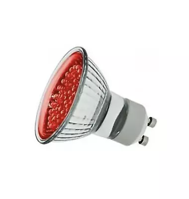 Knightsbridge GU10 LED 1W PAR16 X Coloured Red LEDs Spotlight • £6.99