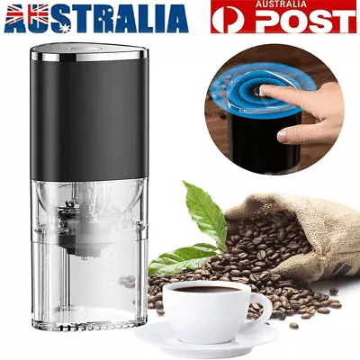 Portable Touch Electric Burr Coffee Grinder 13W USB-C Rechargeable Adjustable AU • $32.86