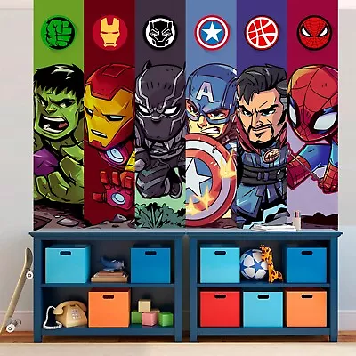 Avengers Hulk Spiderman Captain America Smashed Wall Decal Sticker 3D Wall Decor • $49.55