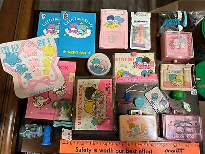 Vintage Sanrio Little Twin Stars Lot: Stamp Sets Memo Pads Sketch Book Etc • $51