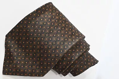 STEFANO RICCI BROWN SILK Men's Neck Tie W:4  BY L:61  MADE IN ITALY • $29.99