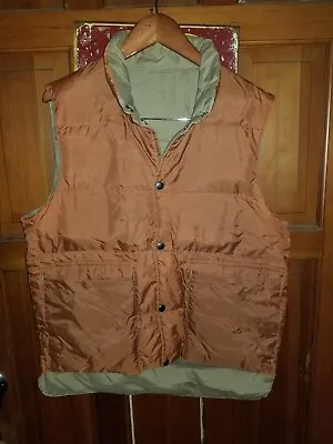 80s Retro Style JC Penny Back To The Future Marty McFly Puffer Vest Orange M • $34.99