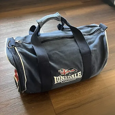 Lonsdale London Duffle Bag Blue/White/Red Canvas Rare Vintage Bag 🔥 • $24.55