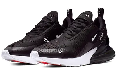 Nike Air Max 270 Black Anthracite Solar Red White Casual Sneaker Mens Size US 11 • $179.95