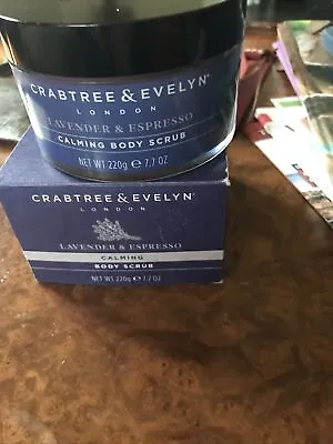 Crabtree & Evelyn Lavender & Espresso Calming Body Scrub 220g Unopened Tub • £5.95