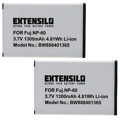 £18.29 • Buy 2x Battery For Toshiba Camileo P30 PX1497K Pro HD Pro HD PA4065K P30 S10